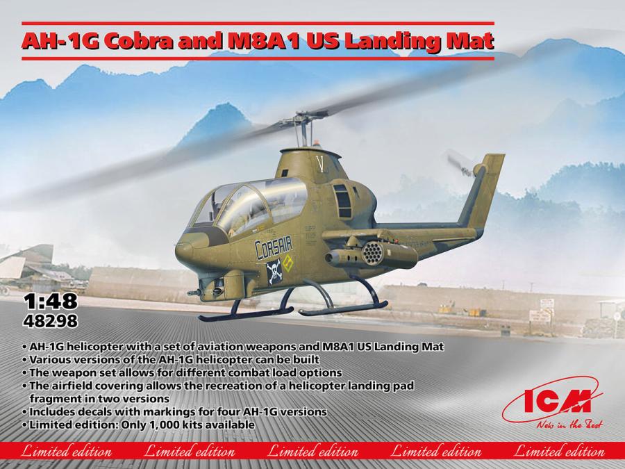 ICM 1/48 AH-1G Cobra and M8A1 US Landing Mat