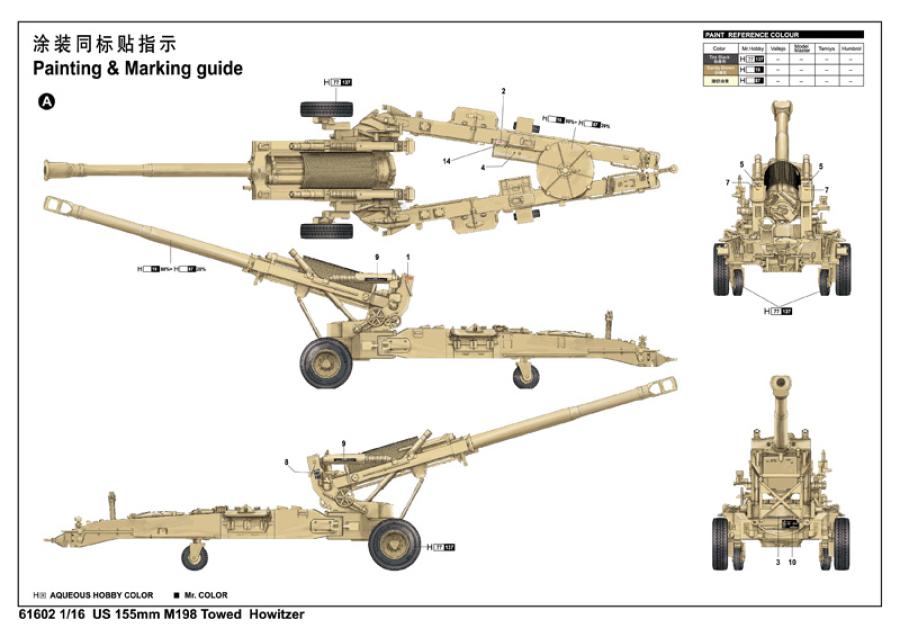 Ilovekit 1/16 M198 155mm Towed Howitzer