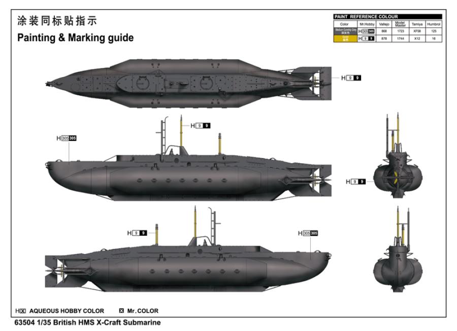 Ilovekit 1/35 British HMS X-Craft Submarine