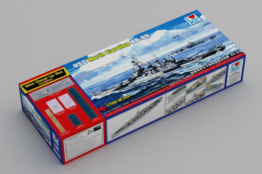 Ilovekit 1/700 North Carolina BB-55 with detail set