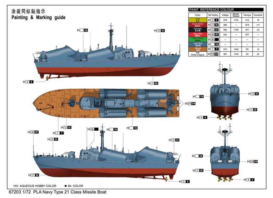 Ilovekit 1/72 PLA Navy Type 21 Class Missile Boat