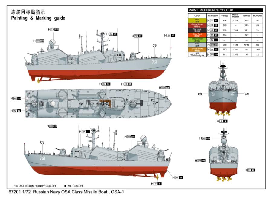 Ilovekit 1/72 Russian OSA Class Missile Boat , OSA-1