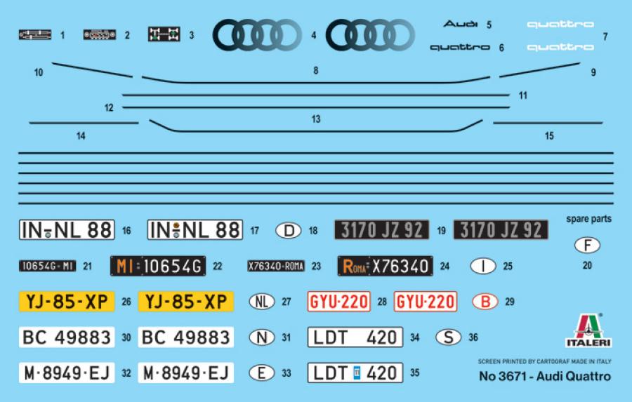 Italeri 1:24 Audi Quattro