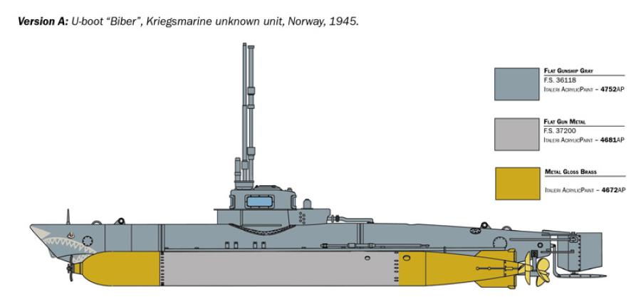 Italeri 1:35 U-Boot "Biber" Midget Submarine