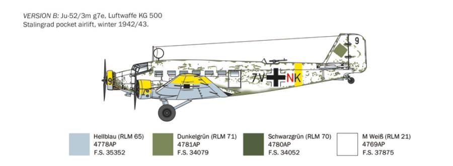 Italeri 1:72 Junkers Ju.52/3m