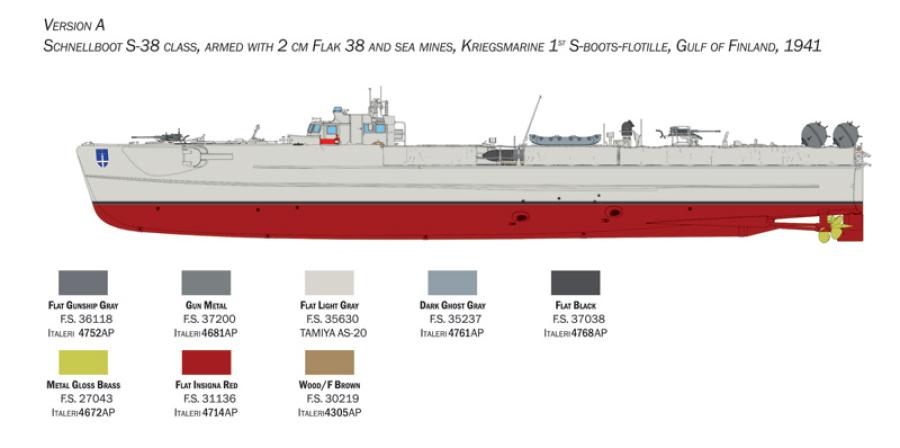 Italeri 1:35 Schnellboot S-26/S-38