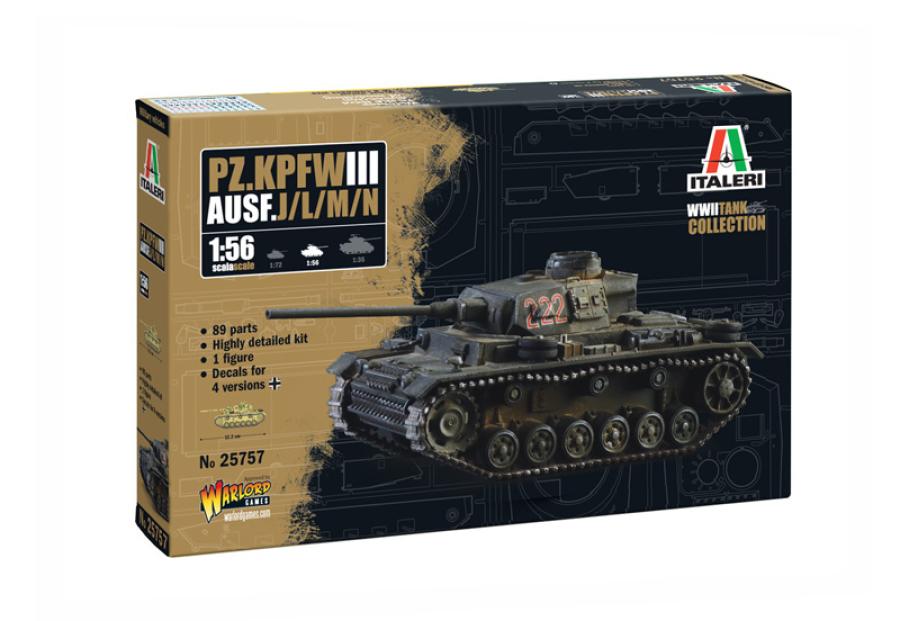 Italeri 1/56 Pz.Kpfw. III Ausf. J/L/M/N