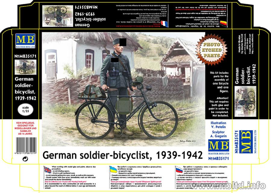 Masterbox 1:35 German soldier-bicyclist, 1939-1942