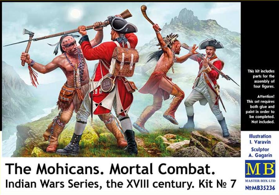 Masterbox 1/35 The Mohicans set. Indian Wars Series kit #7