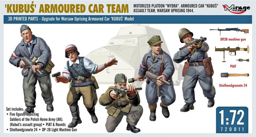 MirageHobby 1/72 "Kubus" Armoured Car Team