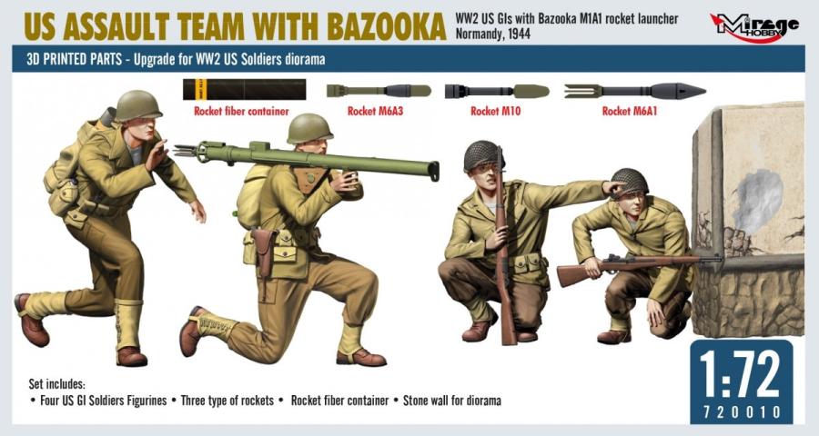 Miragehobby 1/72 US Assault Team with Bazooka