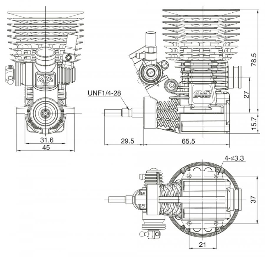 O.S.SPEED B2105 3.5cc Buggy Engine