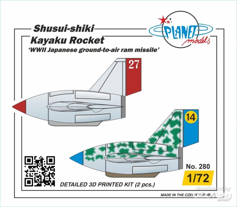 Planetmodels 1/72 Shusui-shiki Kayaku Rocket 2 pcs