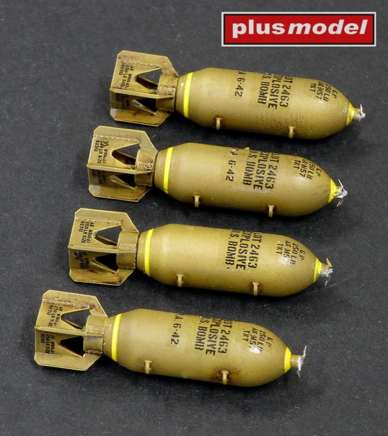 Plusmodel 1/48 Bombs 250 lb (4 pcs)