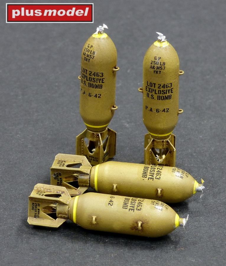 Plusmodel 1/48 Bombs 250 lb (4 pcs)