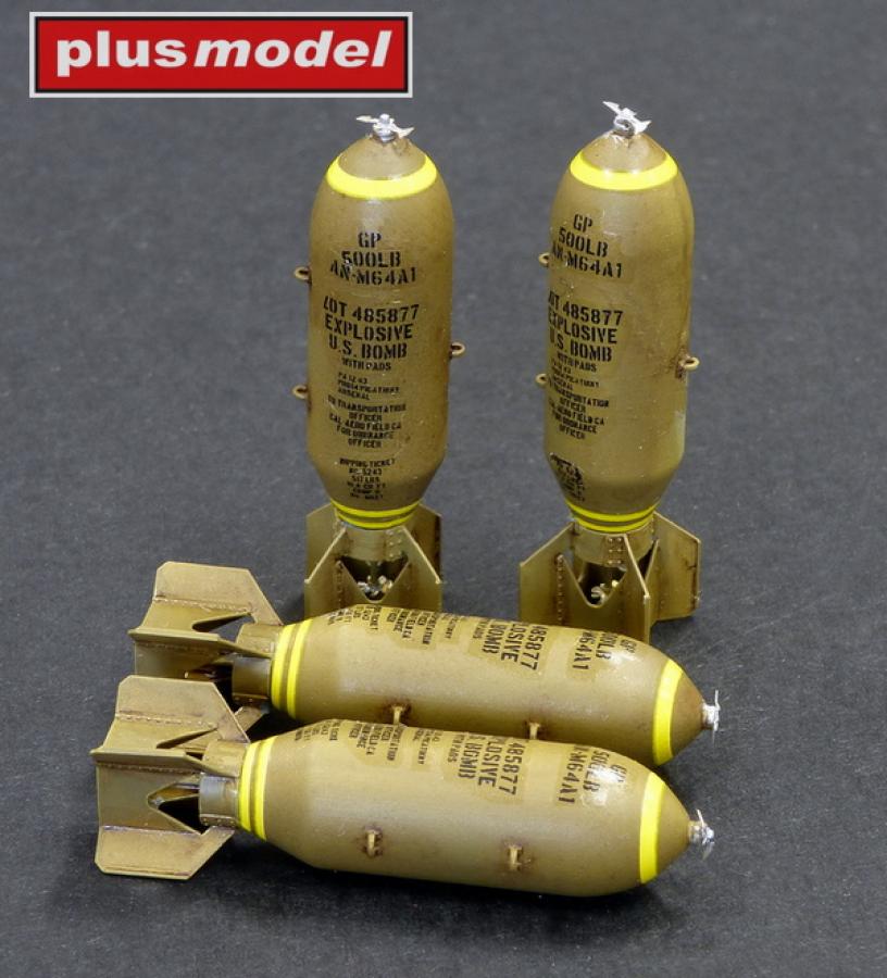 Plusmodel 1/48 Bombs 500 lb (4 pcs)