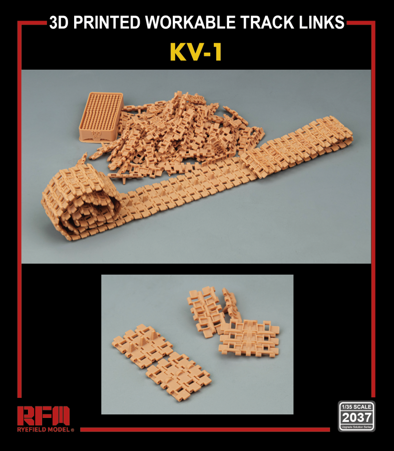 Ryefield 1/35 3D printed  Workable track links for KV-1