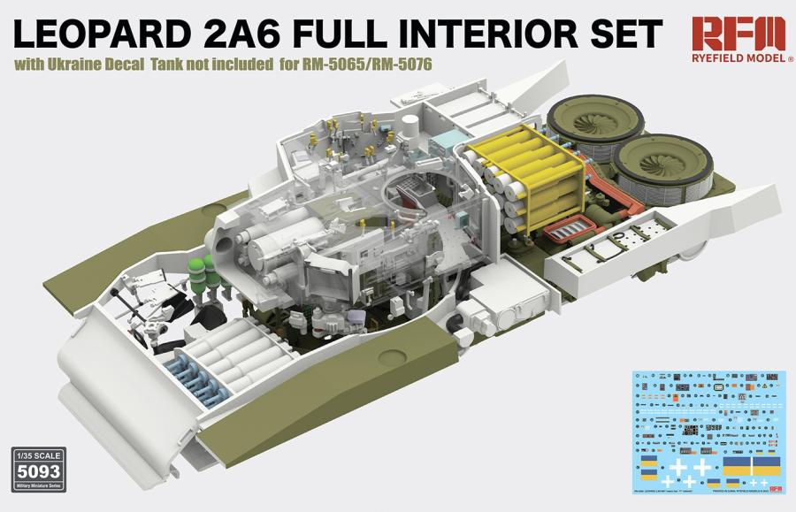 Ryefield 1/35 Full Interior Set for Ukraine Leopard RFM-5065/76