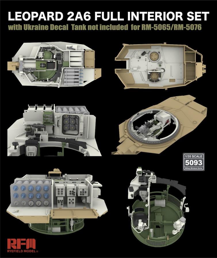 Ryefield 1/35 Full Interior Set for Ukraine Leopard RFM-5065/76