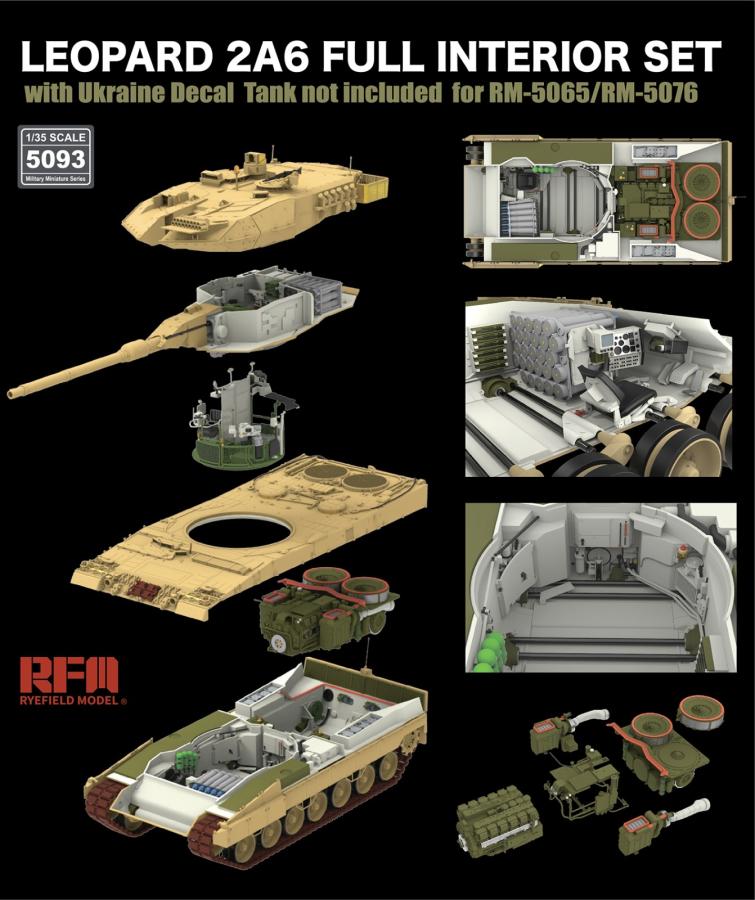 Ryefield 1/35 Full Interior Set for Ukraine Leopard RFM-5065/76