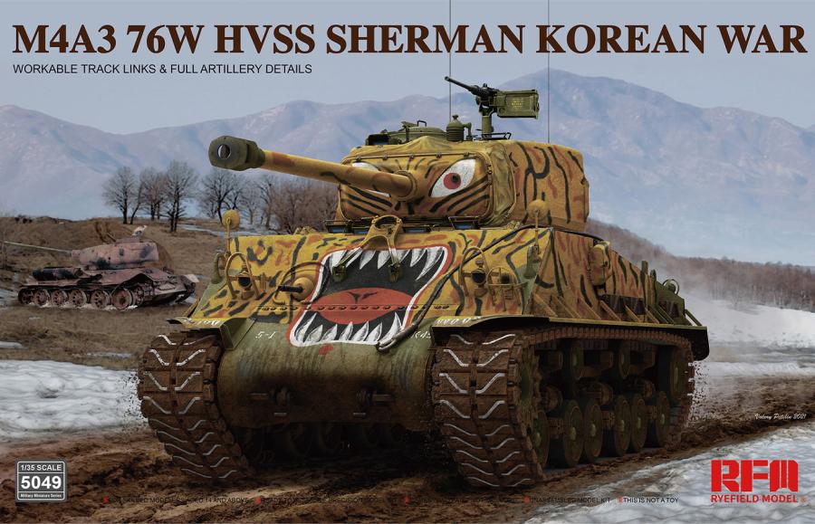 Ryefield 1/35 M4A3 76W HVSS Sherman Korean war