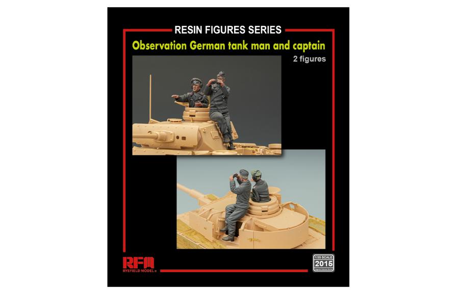 Ryefield 1/35 Observation German tank man and captain(2 resin figures)