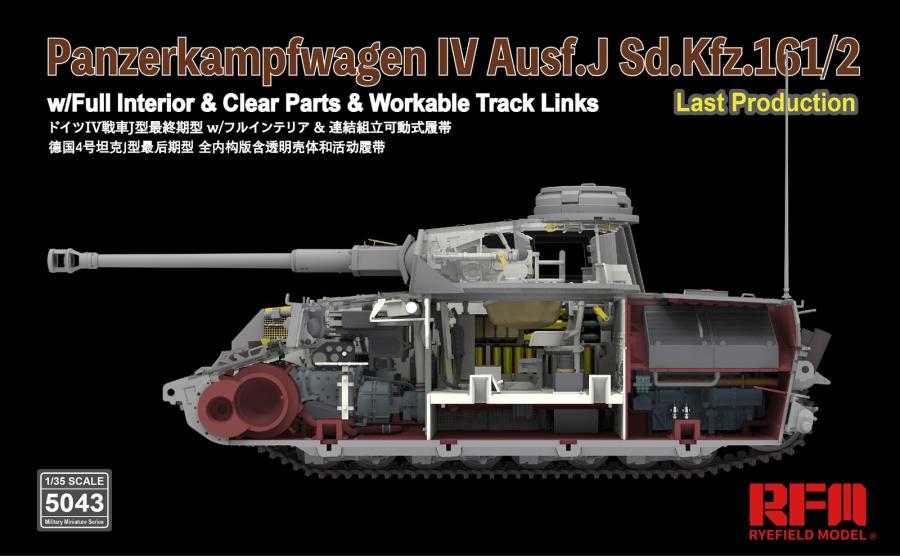 Ryefield 1/35 Pz.Kpfw. IV Ausf. J Last Production w/full interior