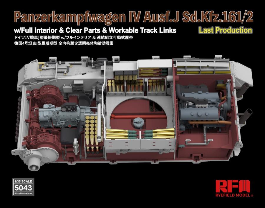 Ryefield 1/35 Pz.Kpfw. IV Ausf. J Last Production w/full interior