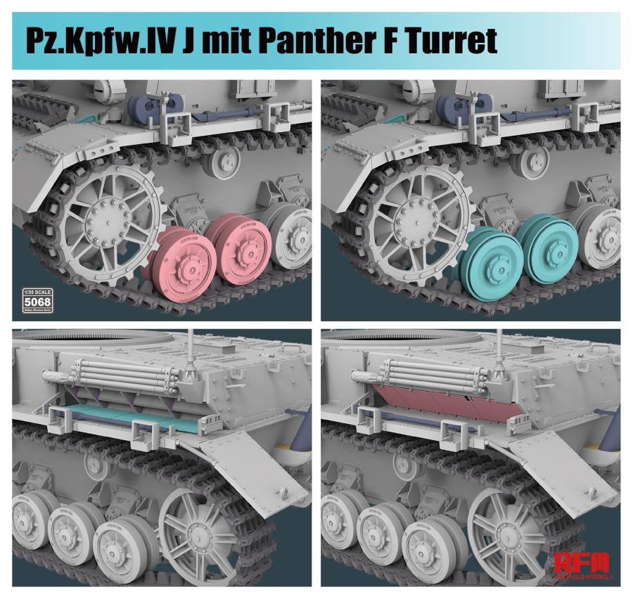 Ryefield 1/35 Pz.Kpfw.IV J mit Panther F Turret