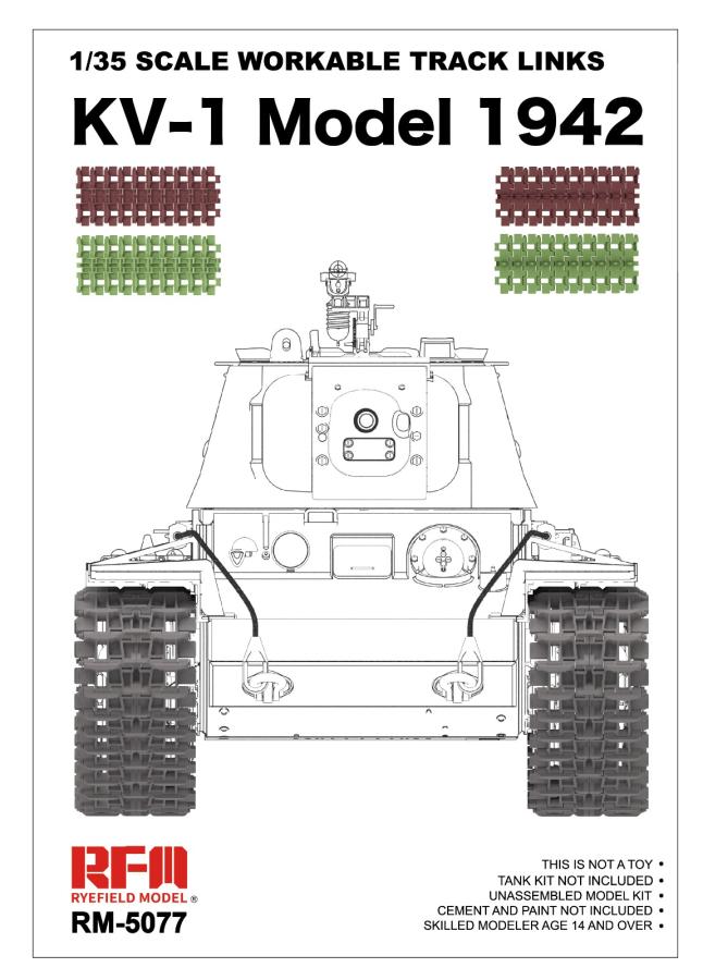 Ryefield 1/35 Workable Tracks for  KV-1 Model 1942