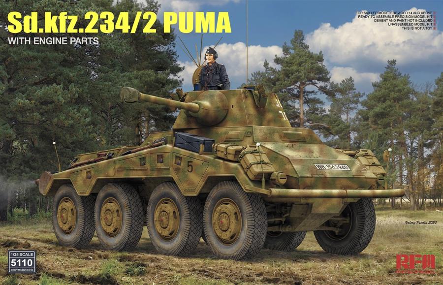 Ryefield 1/35 Sd.kfz 234/2 Puma w/ Engine Parts