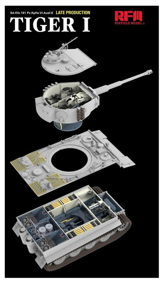 Ryefield 1/35 Tiger I Late w/Full interior & Zimmerit