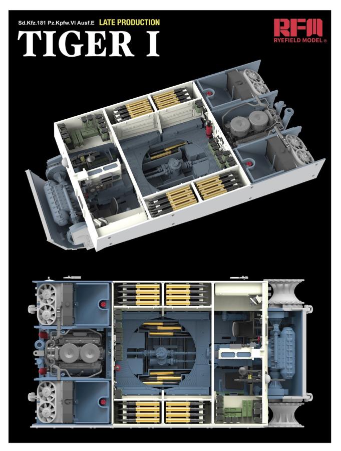 Ryefield 1/35 Tiger I Late w/Full interior & Zimmerit