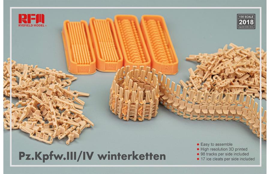 Ryefield 1/35 Track links for Pz.III/IV winterketten (3D printed )