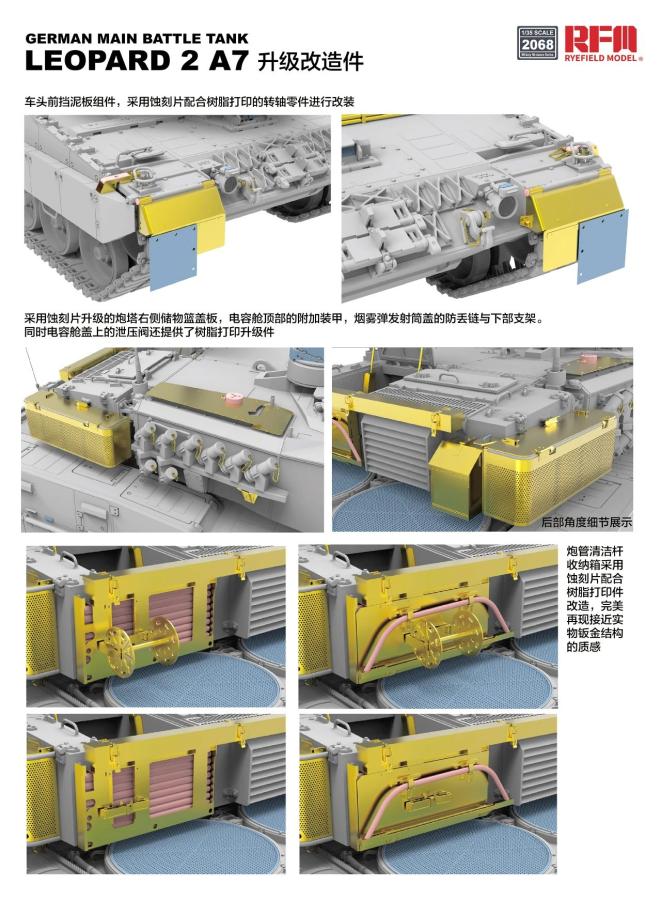 Ryefield 1/35 Upgrade Set for Ryefield 5108 Leopard 2 A7