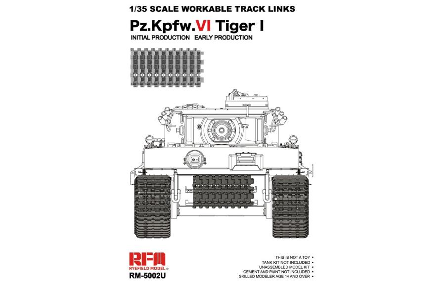 Ryefield 1/35 Workable tracks for Tiger I early (New moulds)