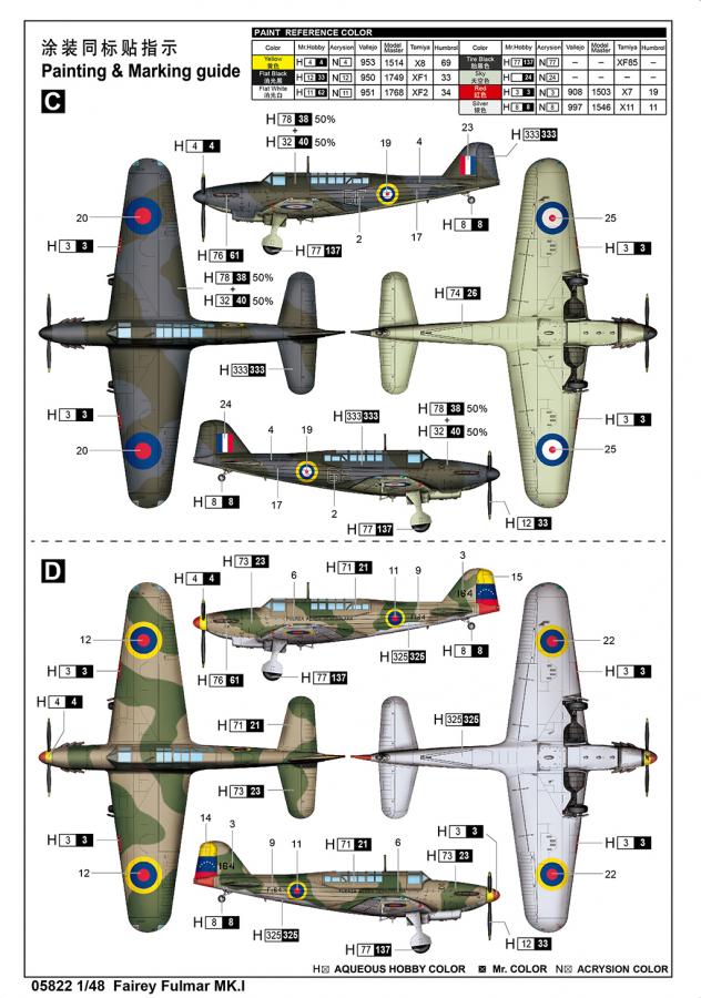 Trumpeter 1/48 Fairey Fulmar MK.I