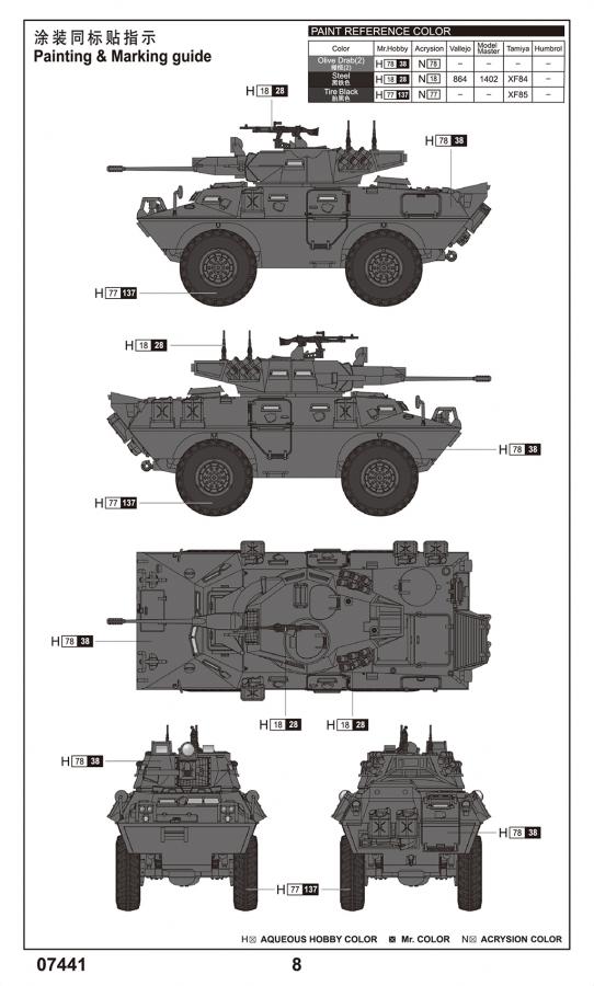 Trumpeter 1/72 V-150 Commando w/20mm cannon