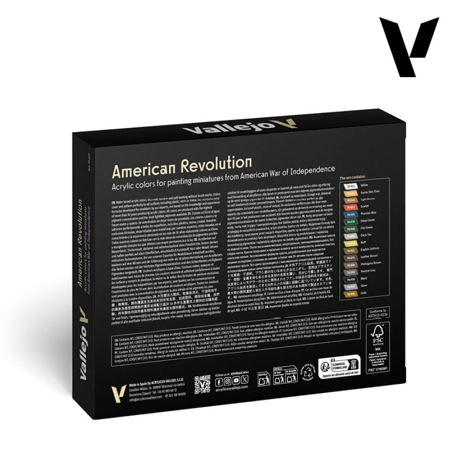 Vallejo Model Color "American Revolution" set, 16 colors