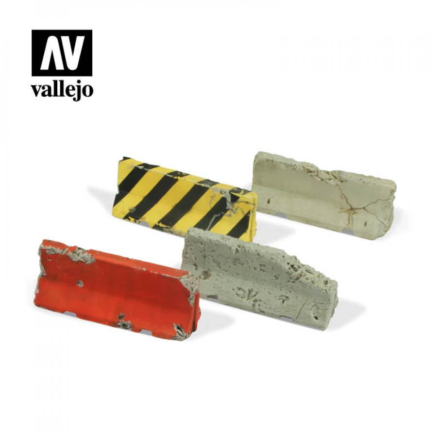 Vallejo 1/35 Damaged Concrete Barriers (4 pcs)