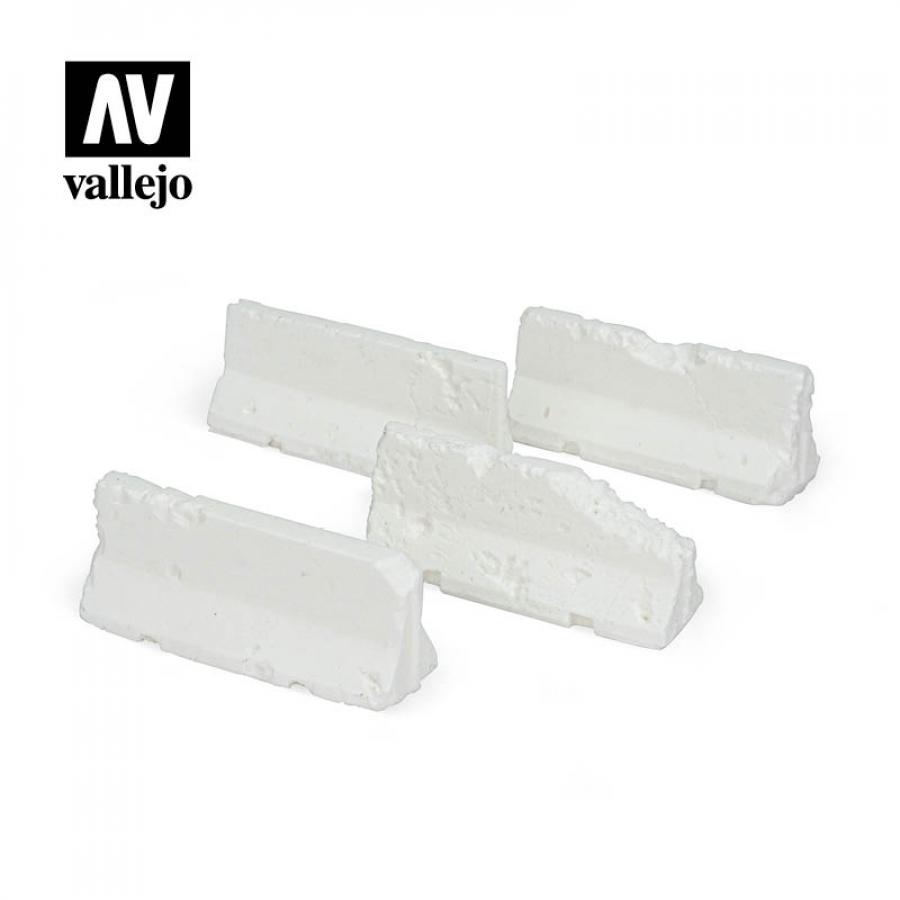 Vallejo 1/35 Damaged Concrete Barriers (4 pcs)