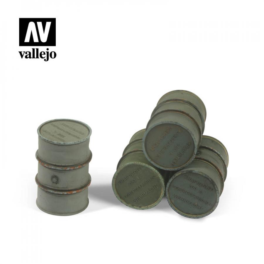 Vallejo 1/35 Wehrmacht Fuel Drums set (4 pcs)